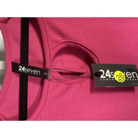 NWT 24seven Comfort Apparel Plus Size Keyhole Neck Dress Size 1X - Picture 5 of 6